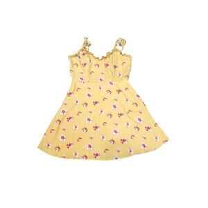 Rokoko Women's Mini Empire Waist Floral Dress M Flowy Boho Whimsygoth Fairy